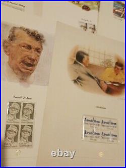 Vintage Commemorative Print/Stamp Large Estate Lot of (33) 13×10 pages
