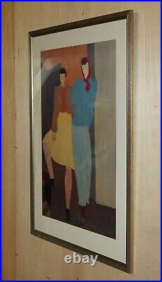 Vintage Milton Avery Greenwich Villagers 1946 Print With Original Gallery Stamp