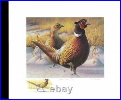 WISCONSIN #1 1992 PHEASANT STAMP PRINT by Greg Alexander, 27/50 color remarque