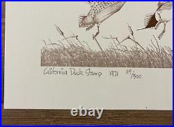 WTDstamps 1971 CALIFORNIA State Duck Stamp Print PAUL B. JOHNSON 119/500