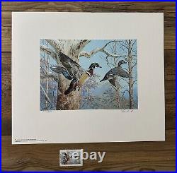 WTDstamps 1983 PENNSYLVANIA State Duck Stamp Print NED SMITH + Stamp