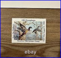 WTDstamps 1983 PENNSYLVANIA State Duck Stamp Print NED SMITH + Stamp