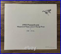 WTDstamps 1983 PENNSYLVANIA State Duck Stamp Print NED SMITH + Stamp