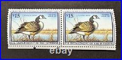 WTDstamps #RW64 1997 US Federal Duck Stamp MNH Printing Flaw Pair ERROR