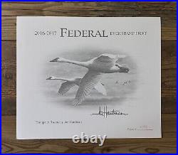 WTDstamps RW83 2016 Federal Duck Stamp Print JOE HAUTMAN + Stamp