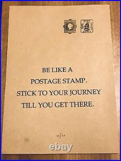 YOUR JOURNEY Signed by Emo free banksy photo MINT NEW STAMP ART un brown card
