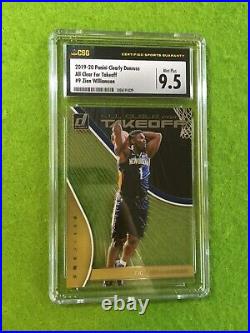 ZION WILLIAMSON CLEAR ROOKIE CARD GRADED CSG 9.5 MINT + 2019 Clearly Donruss RC