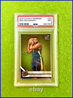 Zion Williamson CLEAR RATED ROOKIE CARD GRADED PSA 9 RC 2019 Clearly VARIATION